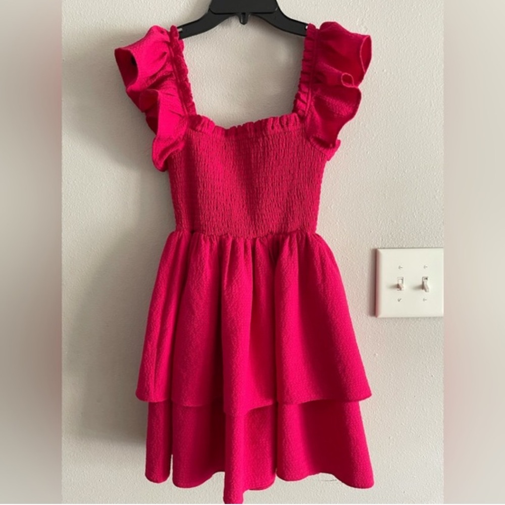 Express Pink Ruffle Dress - Picture 3 of 4